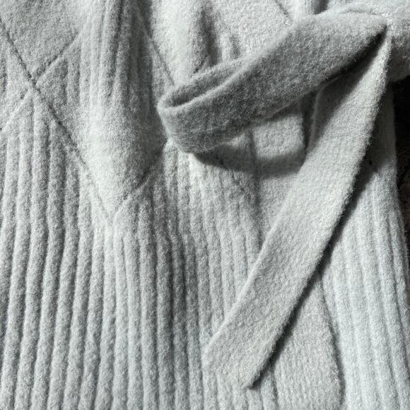 Apricot 1X Curve Wrap Sweater | Light Grey, Tie-Waist, Soft Knit, NWT - Picture 14 of 16